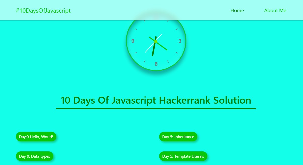 10 Days Of JS Project Image